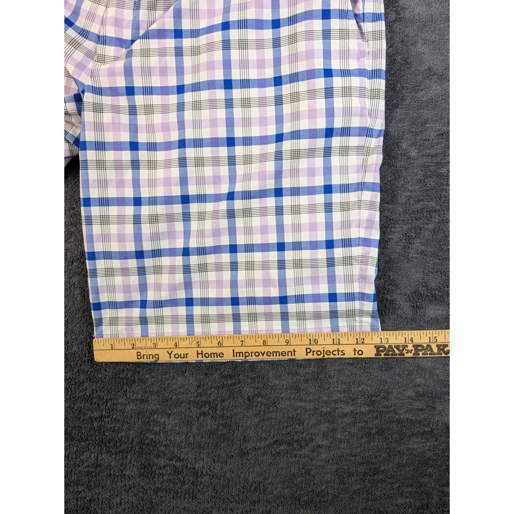 Nike Golf PGA Tour Dri Fit Standard Fit Flat Front Plaid Shorts Men's 40x 11